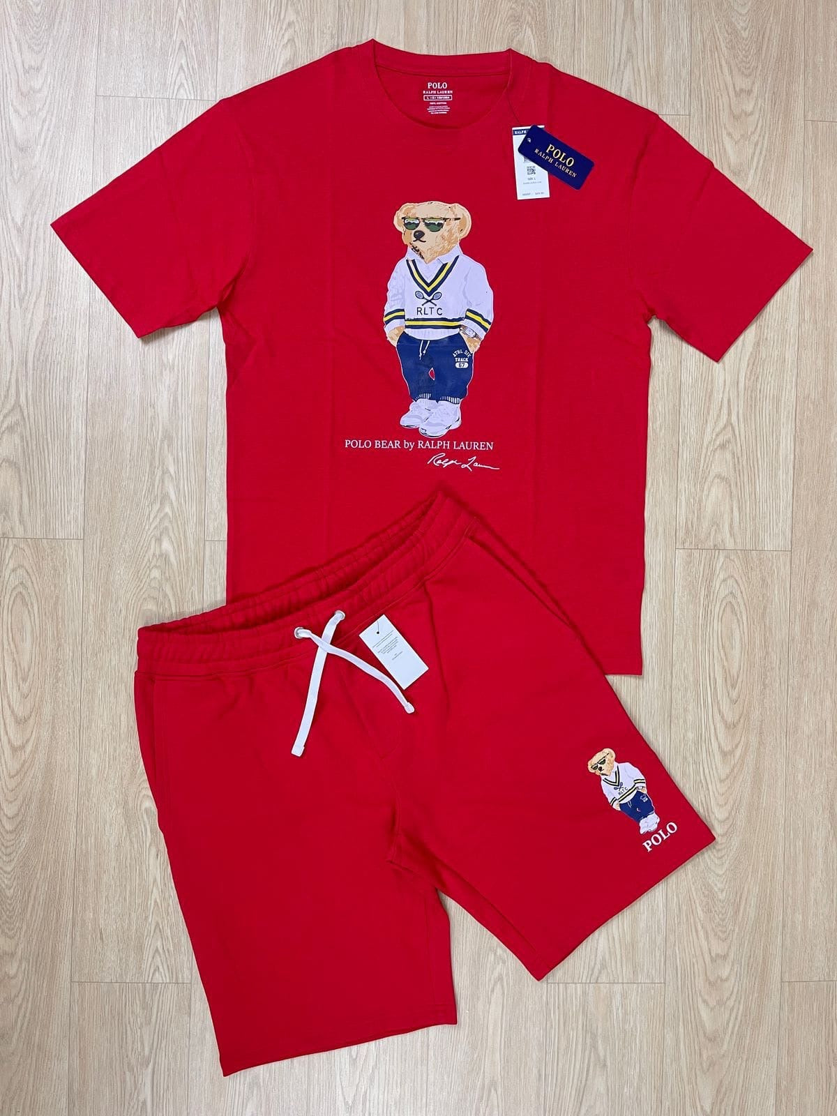 Polo Bear Cotton Jersey Set